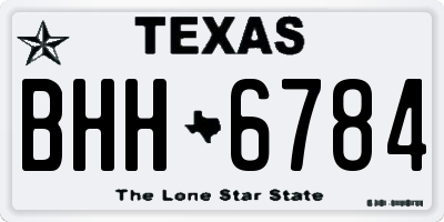 TX license plate BHH6784