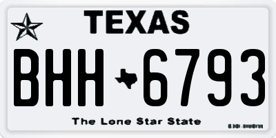 TX license plate BHH6793