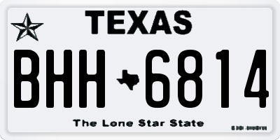 TX license plate BHH6814