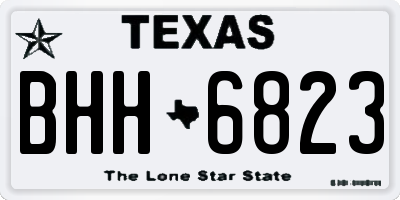 TX license plate BHH6823