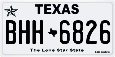 TX license plate BHH6826