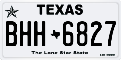 TX license plate BHH6827