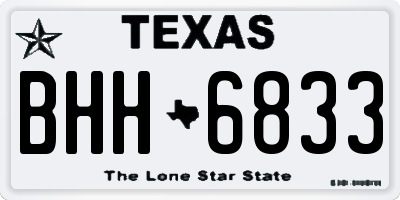 TX license plate BHH6833