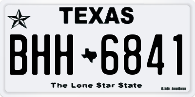 TX license plate BHH6841