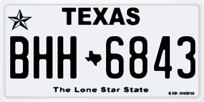 TX license plate BHH6843