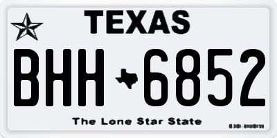 TX license plate BHH6852