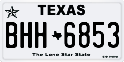 TX license plate BHH6853