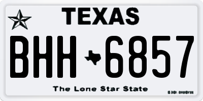TX license plate BHH6857