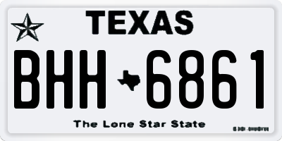 TX license plate BHH6861