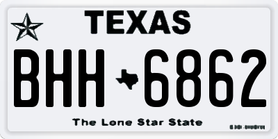 TX license plate BHH6862
