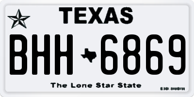TX license plate BHH6869