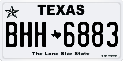 TX license plate BHH6883