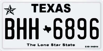 TX license plate BHH6896