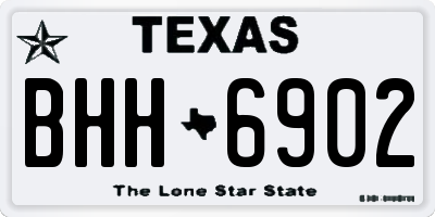TX license plate BHH6902