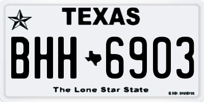 TX license plate BHH6903