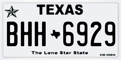 TX license plate BHH6929
