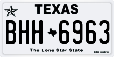 TX license plate BHH6963