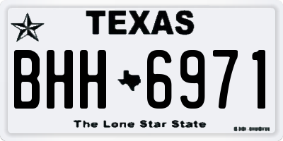 TX license plate BHH6971