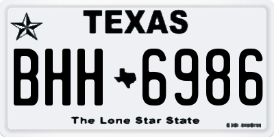 TX license plate BHH6986