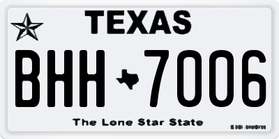 TX license plate BHH7006