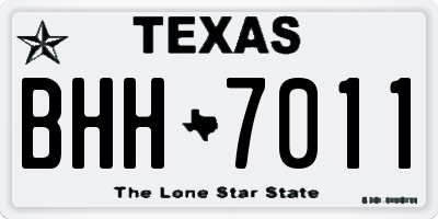 TX license plate BHH7011