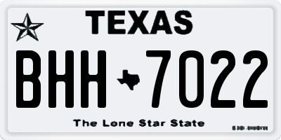 TX license plate BHH7022