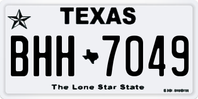 TX license plate BHH7049