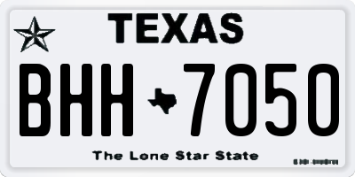 TX license plate BHH7050