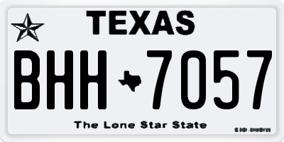 TX license plate BHH7057