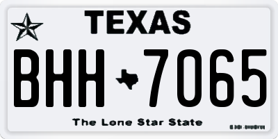 TX license plate BHH7065