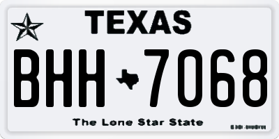 TX license plate BHH7068
