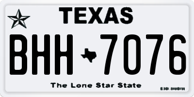 TX license plate BHH7076