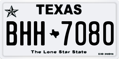 TX license plate BHH7080