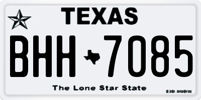 TX license plate BHH7085