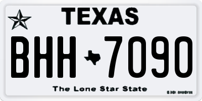 TX license plate BHH7090