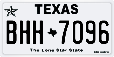 TX license plate BHH7096
