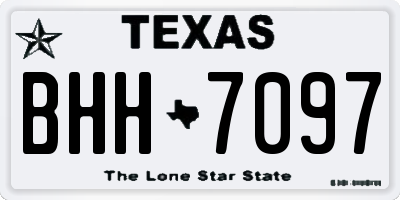 TX license plate BHH7097