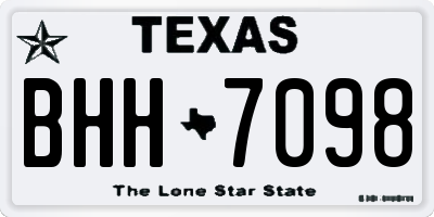 TX license plate BHH7098