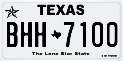 TX license plate BHH7100