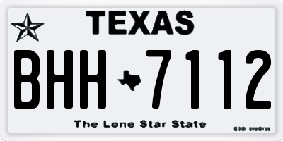 TX license plate BHH7112