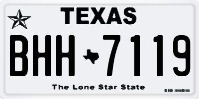 TX license plate BHH7119