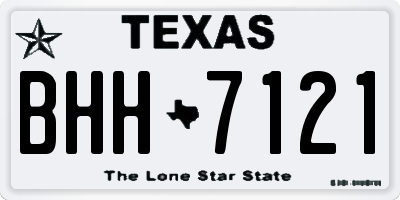 TX license plate BHH7121
