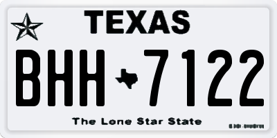 TX license plate BHH7122