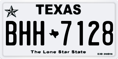 TX license plate BHH7128