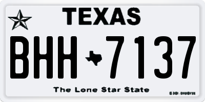 TX license plate BHH7137