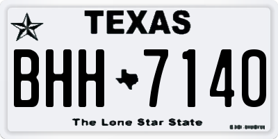 TX license plate BHH7140
