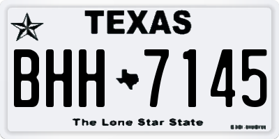 TX license plate BHH7145