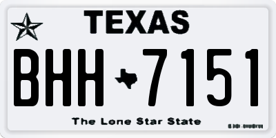 TX license plate BHH7151
