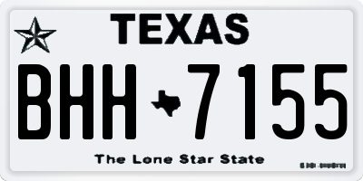 TX license plate BHH7155