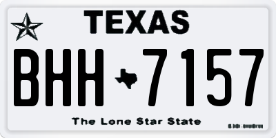 TX license plate BHH7157